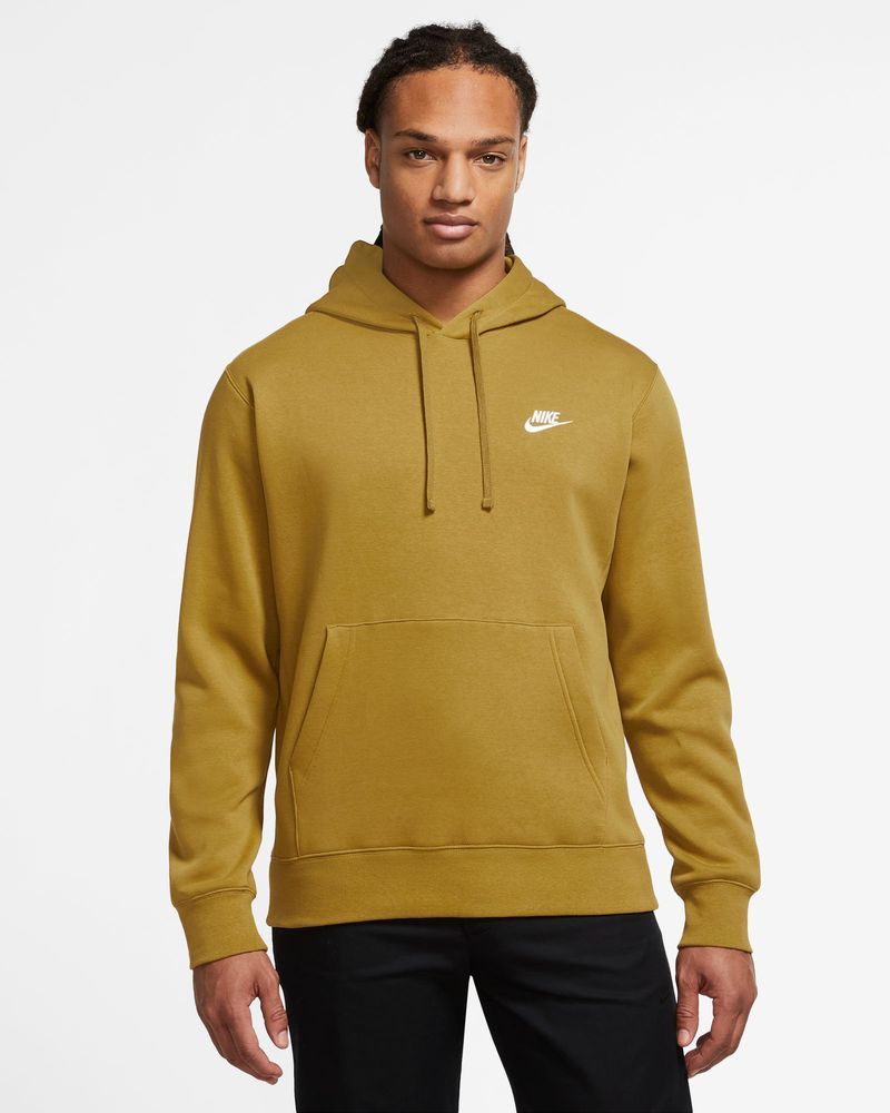 Sweat à capuche Nike Sportswear Club Fleece Jaune Moutarde pour homme