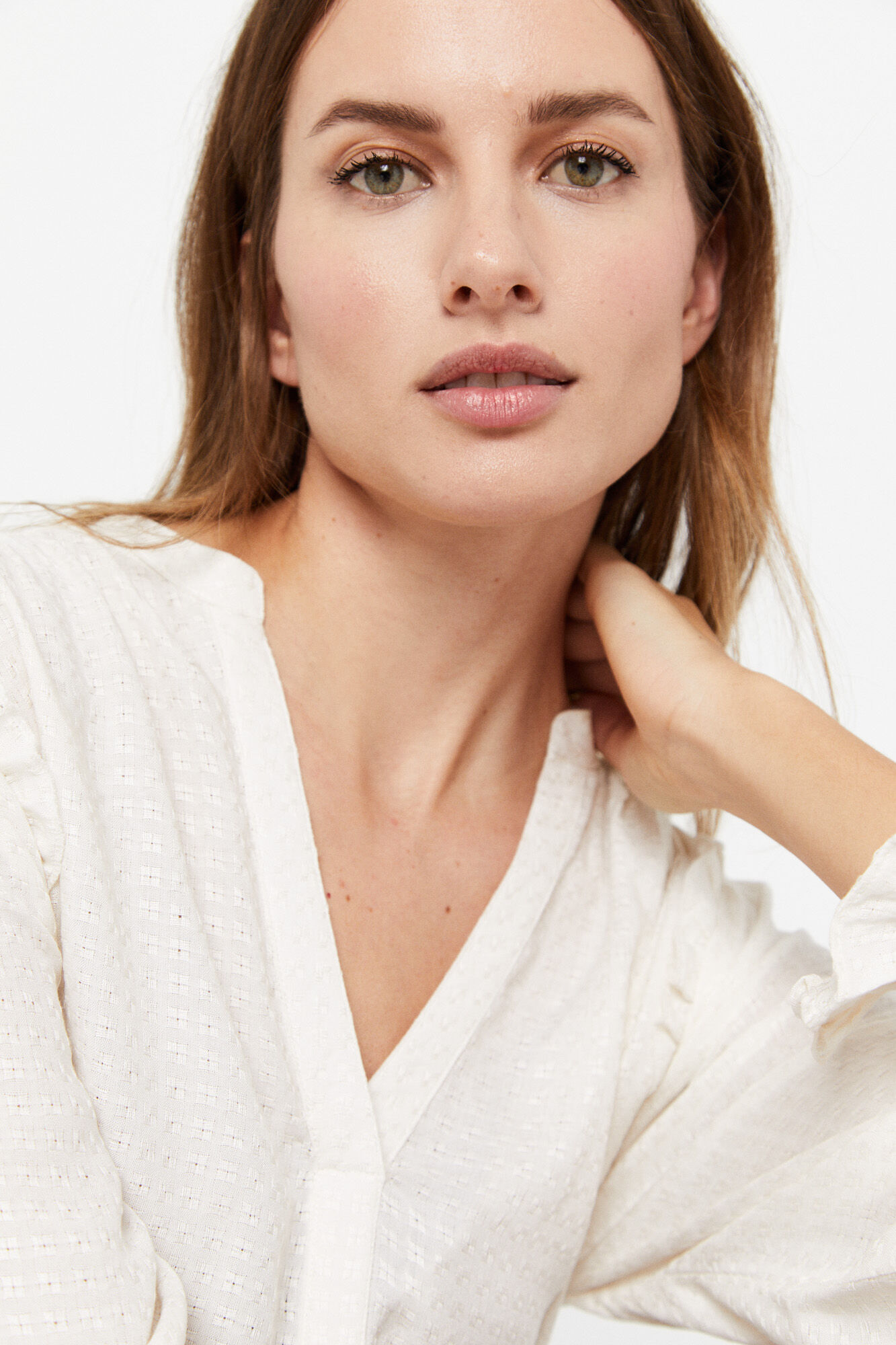Blusa de malha jacquard - Branca