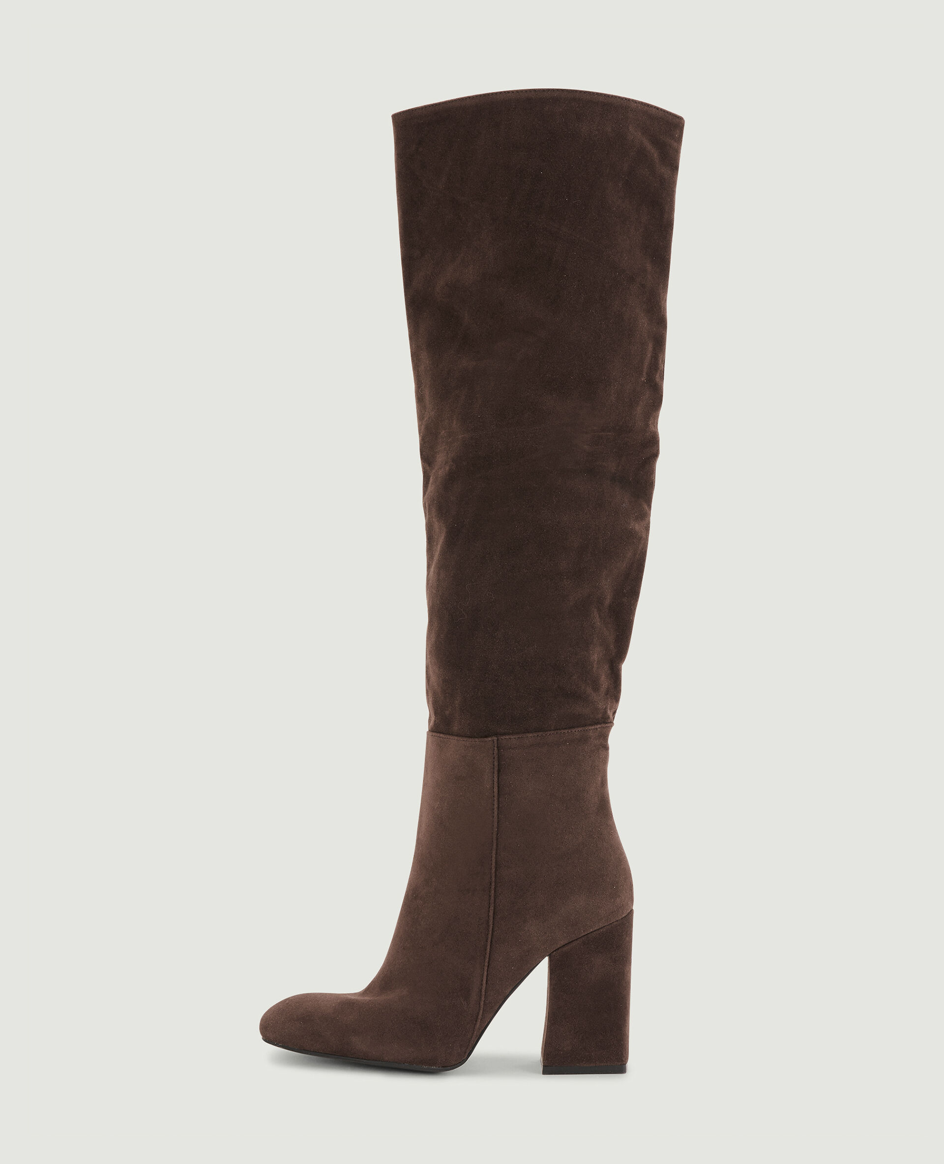 Bottes hautes en suédine - Marron