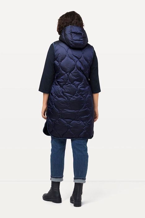 HYPRAR Long-Steppweste, wasserabweisend, 2-Wege-Zipper