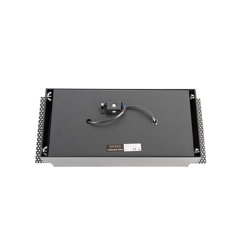 Inbouwspot zwart AR111 draai- en kantelbaar trimless 2-lichts - Oneon