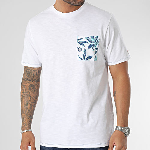 Tee Shirt A Poche F3GI04-K6XN4 Blanc Floral