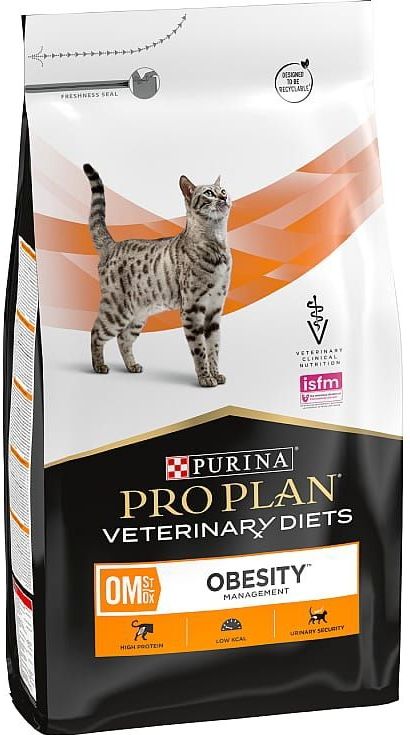 Purina Pro Plan - Veterinary Diets Feline OM - Obesity Management Kattenvoer - Voordeelpakket: 3 x 5 kg