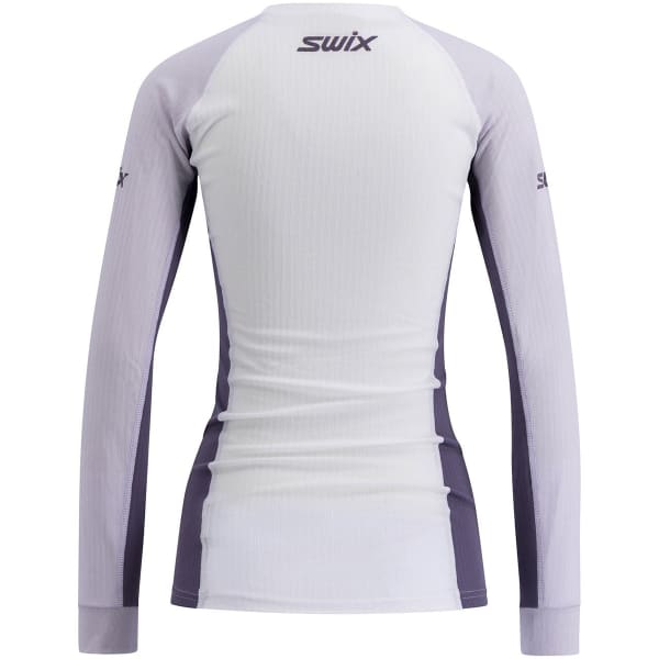 T-shirt ski de fond SWIX RACEX CLASSIC LONG SLEEVE W BRIGHT WHITE/ DUSTY PURPLE