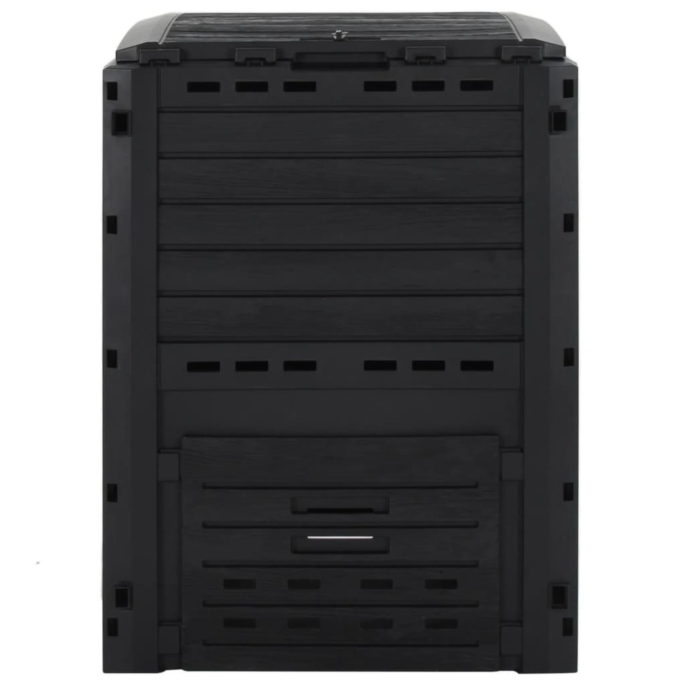 Composteur de jardin noir 280 l polypropylène