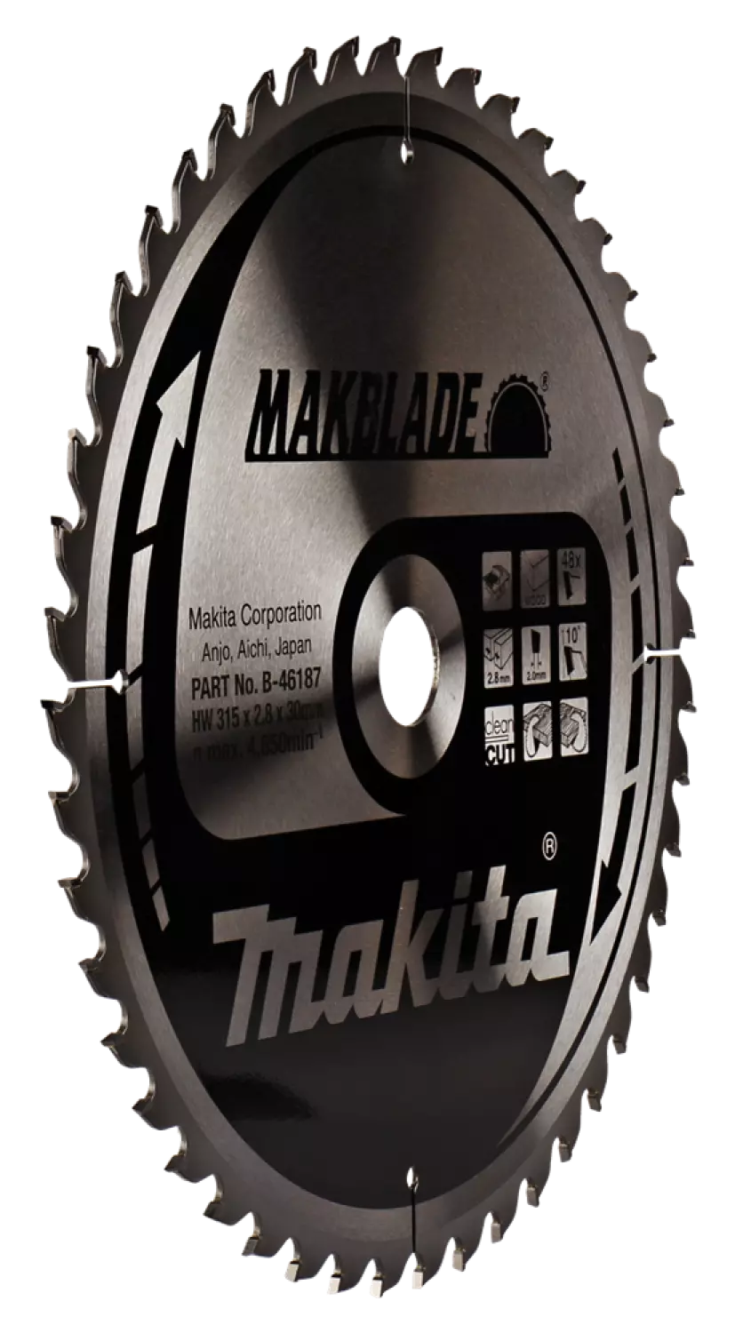 Makita B-46187 MakBlade Cirkelzaagblad - 315 x 30 x 48T - Hout