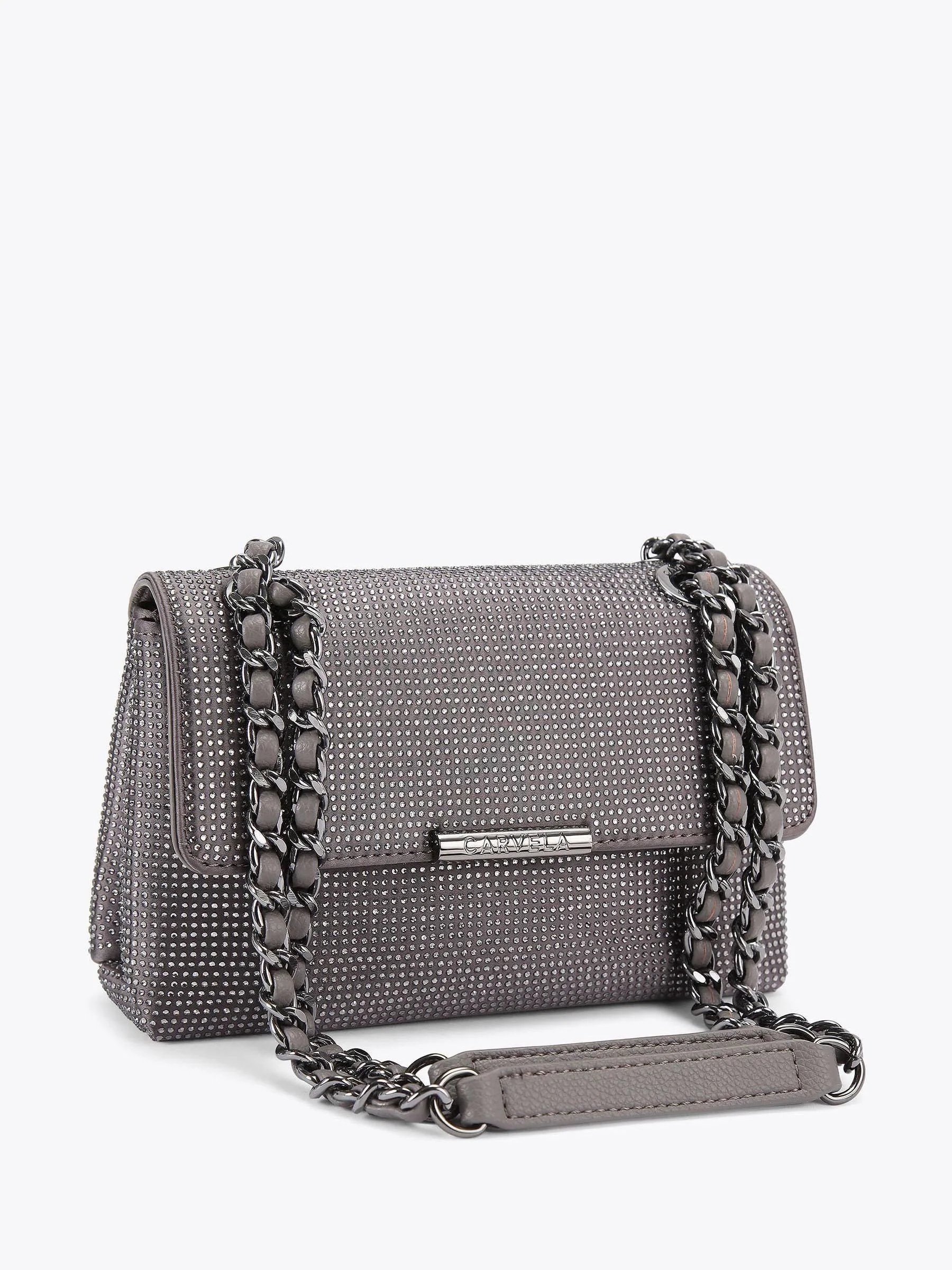 Metallic - Carvela Rosa Chain Shoulder Bag