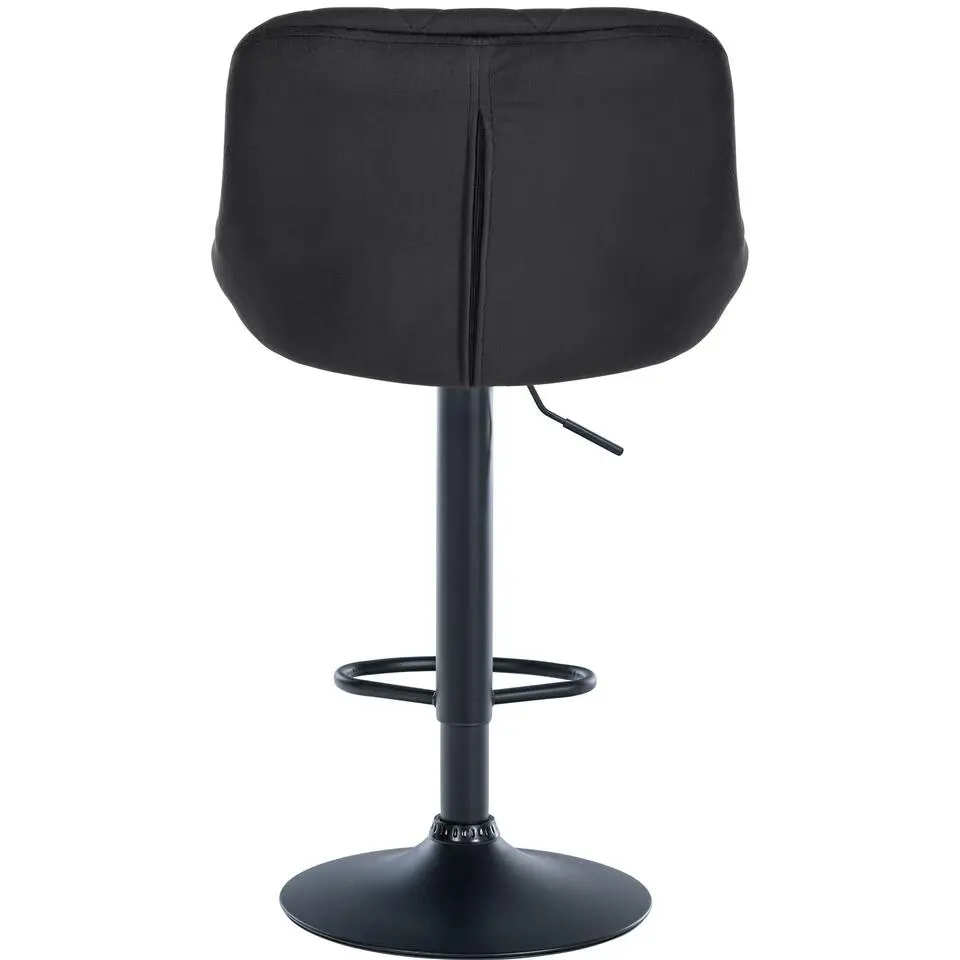 CLP Barkruk Lazio zwart Frame - Stof - zwart