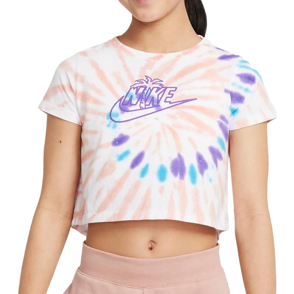 Nike T-shirt Blanc/Rose Fille Nike Spring Break Crop