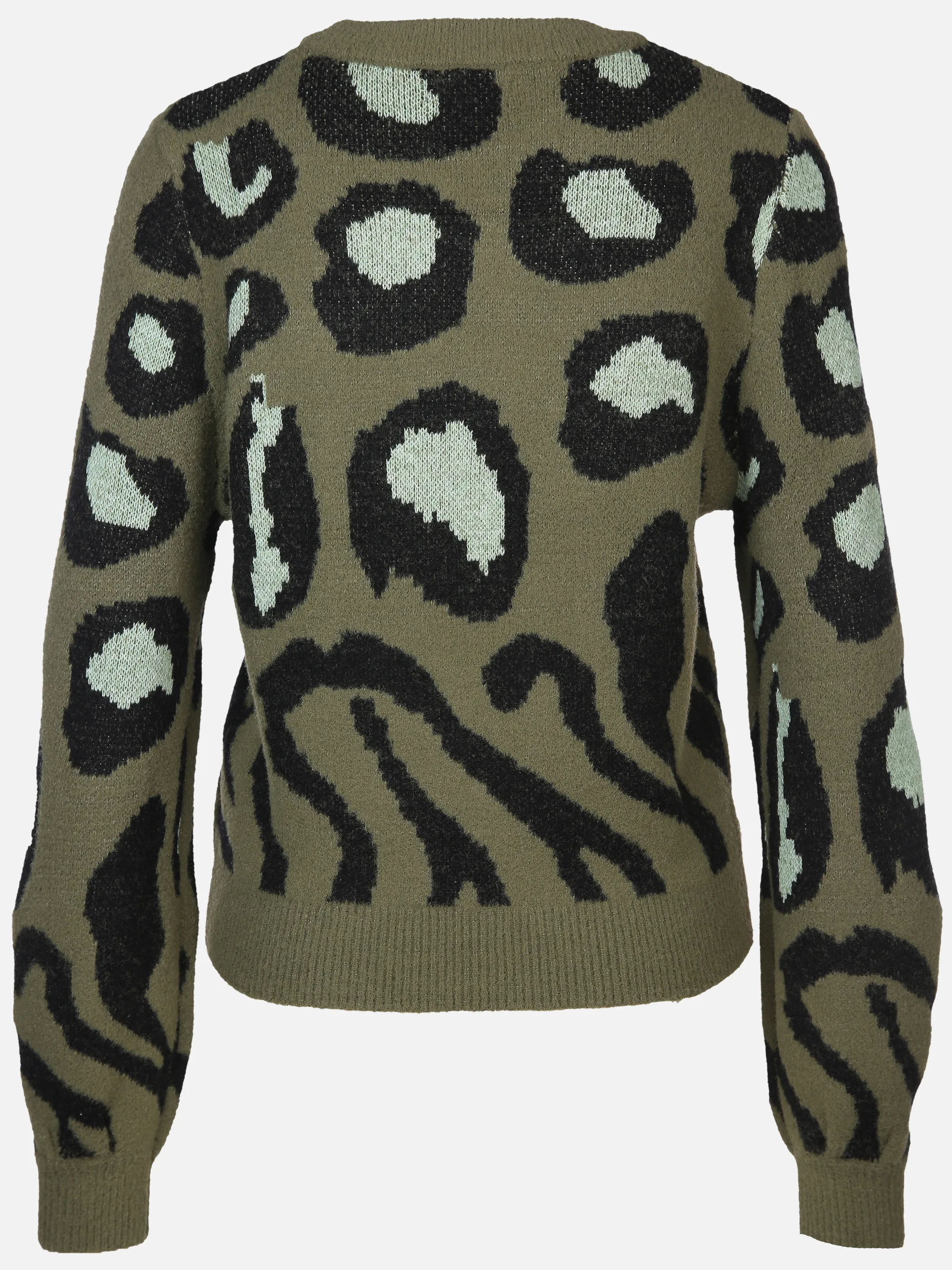 Damen Pullover mit abstraktem Leoprint
