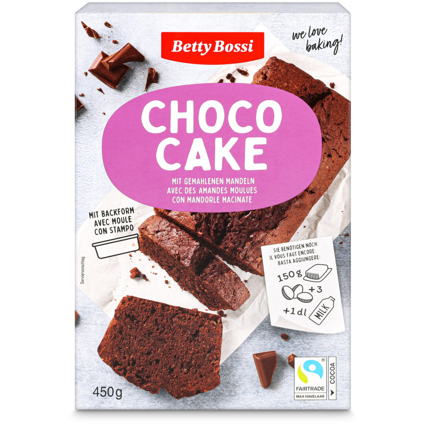 Betty Bossi Fairtrade Backmischung Schokoladen Cake