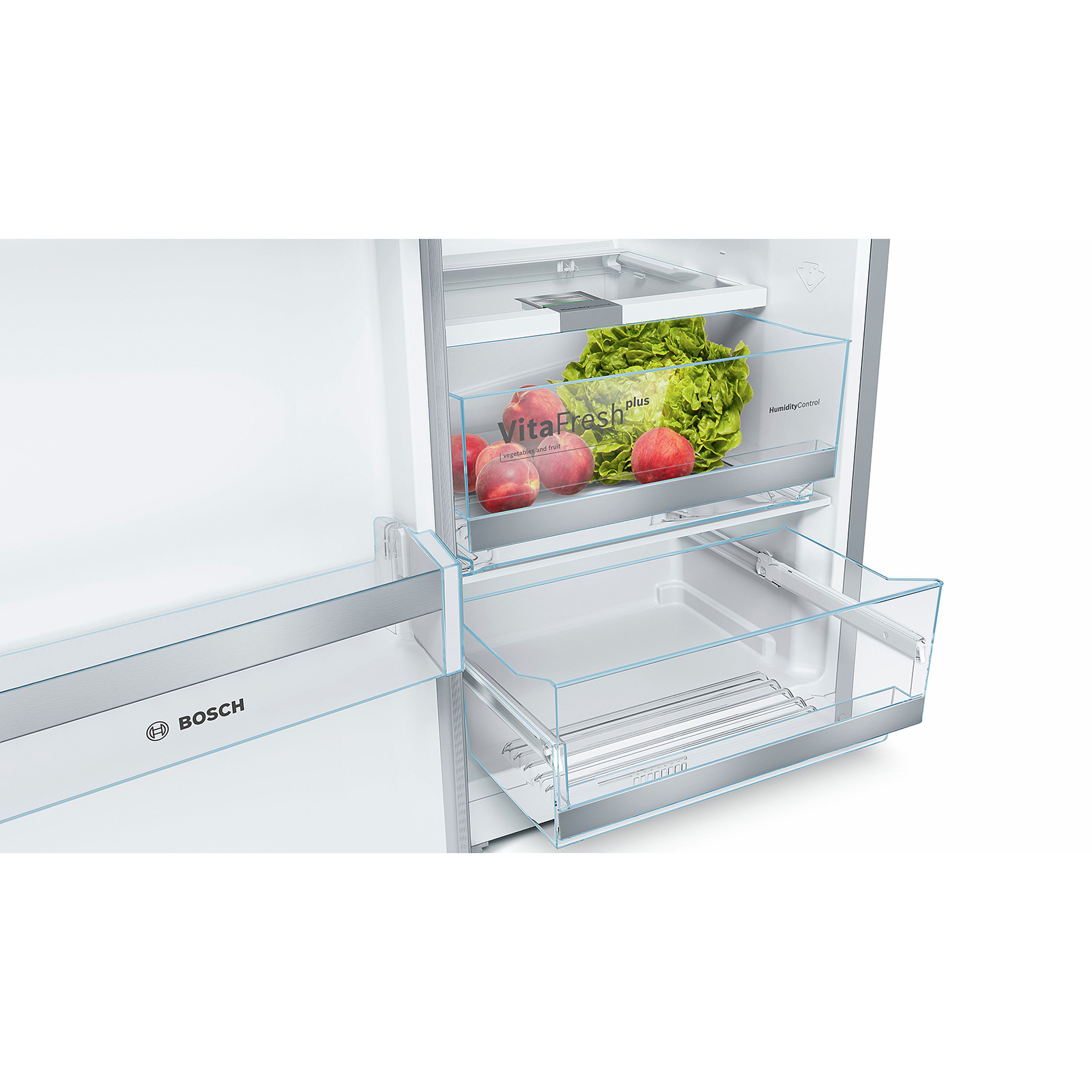 BOSCH Stand-Kühlschrank KSV36BIEP - Edelstahl - E