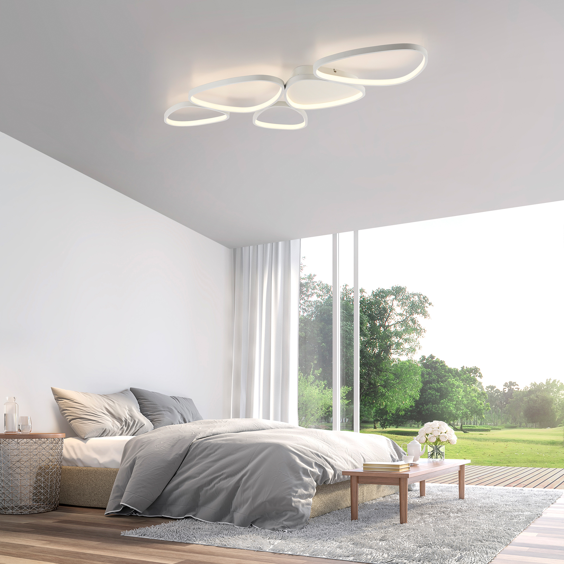 LED-Deckenleuchte - weiß - dimmbar