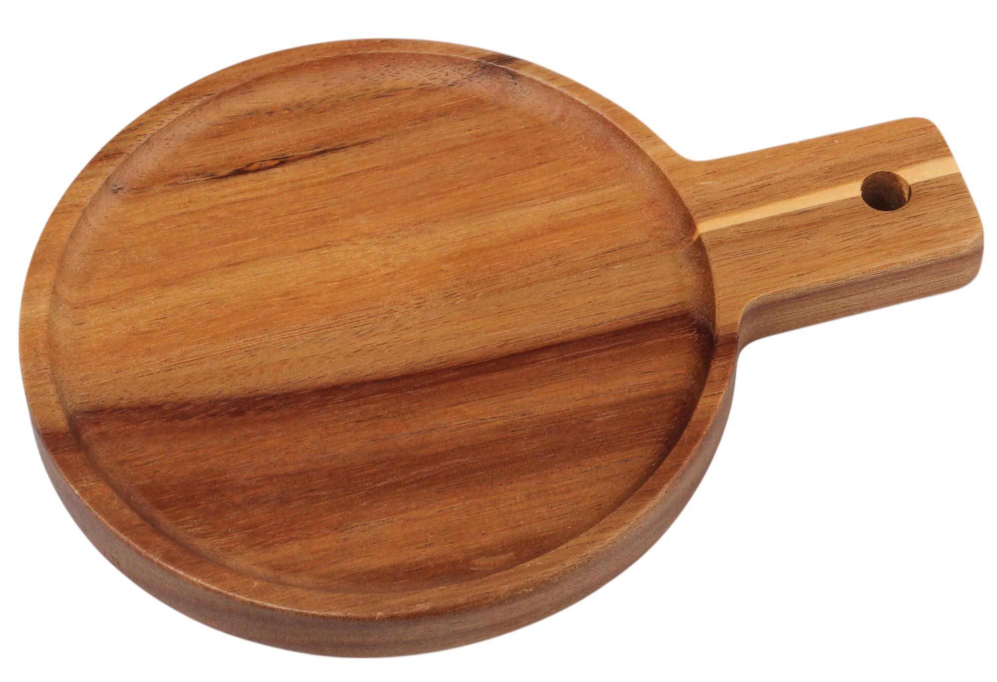 PETITE PLANCHE PRESENTATION ACACIA RONDE 19X14CM