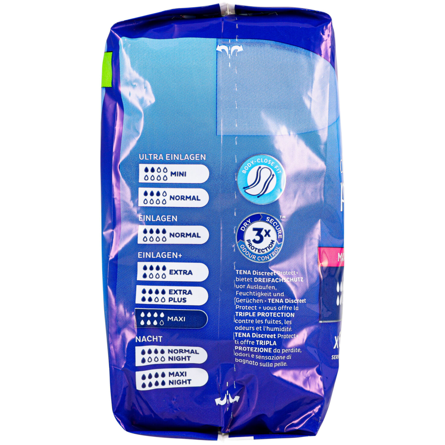 Tena Discreet protect+ Inkontinenz-Einlagen Maxi 6 Stück