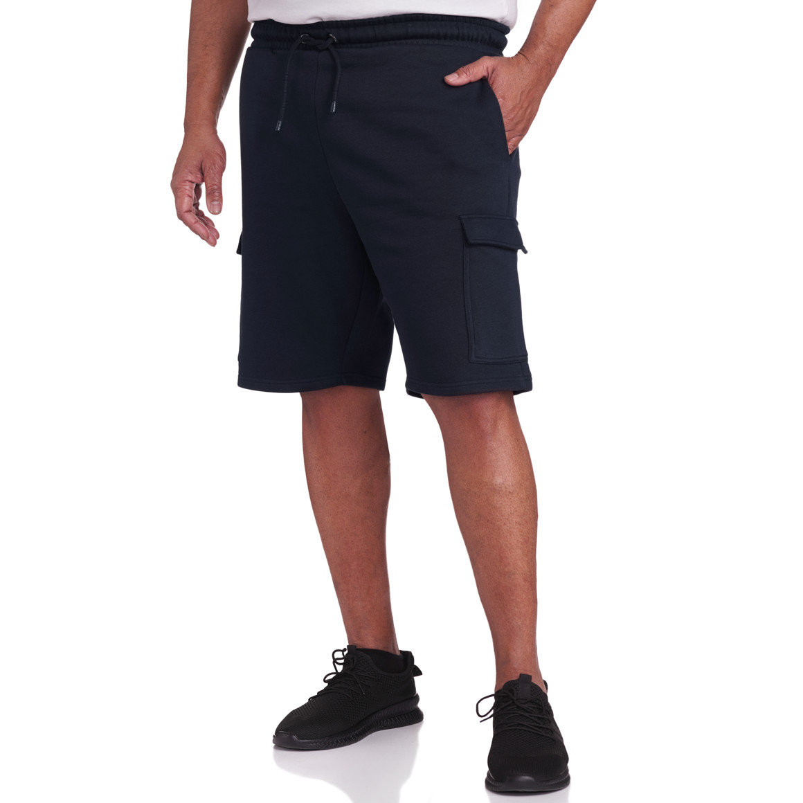 VanVaan Herren Sweatshorts in Unifarben dunkelblau