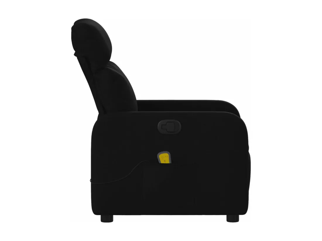 Fauteuil massant inclinable Noir Tissu