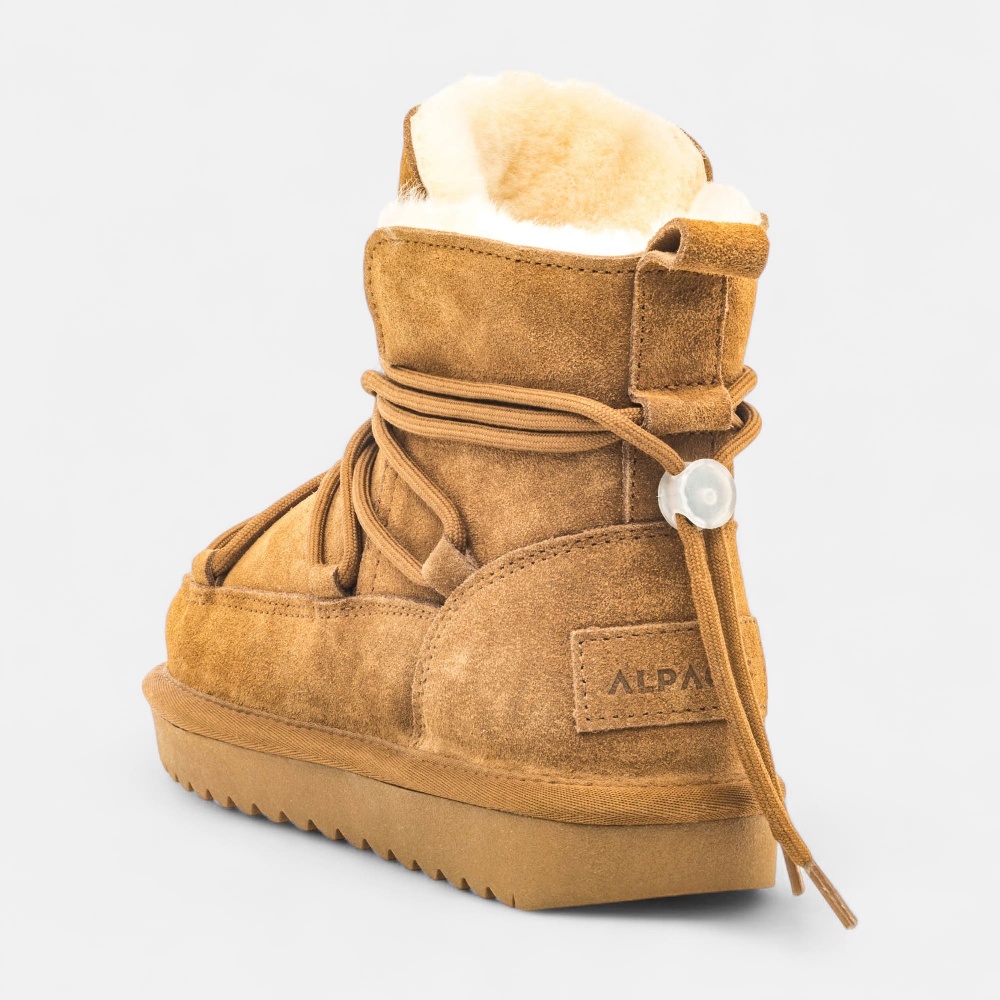 Boots Femme en cuir camel