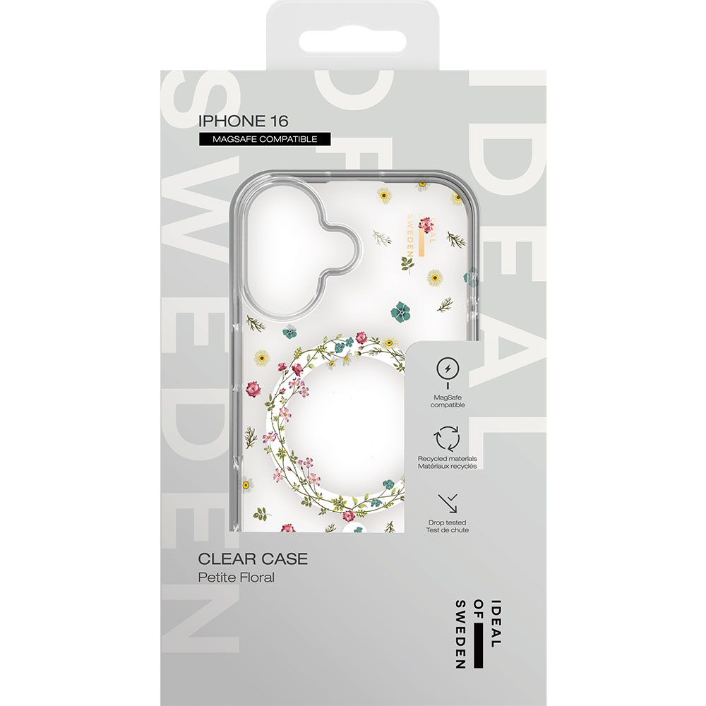 iPhone 16 MagSafe Hardcase Hülle Clear Case Recycled (IDCLCMS-I2461-507) - Petite Floral