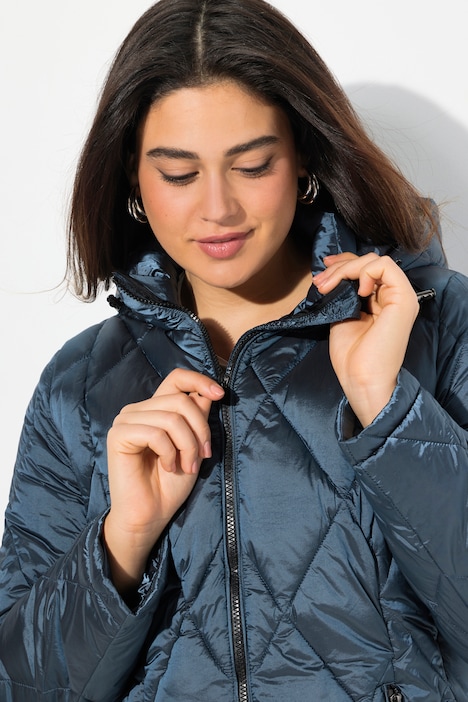 HYPRAR Steppjacke, Kapuze, 2-Wege-Zipper, Zipptaschen