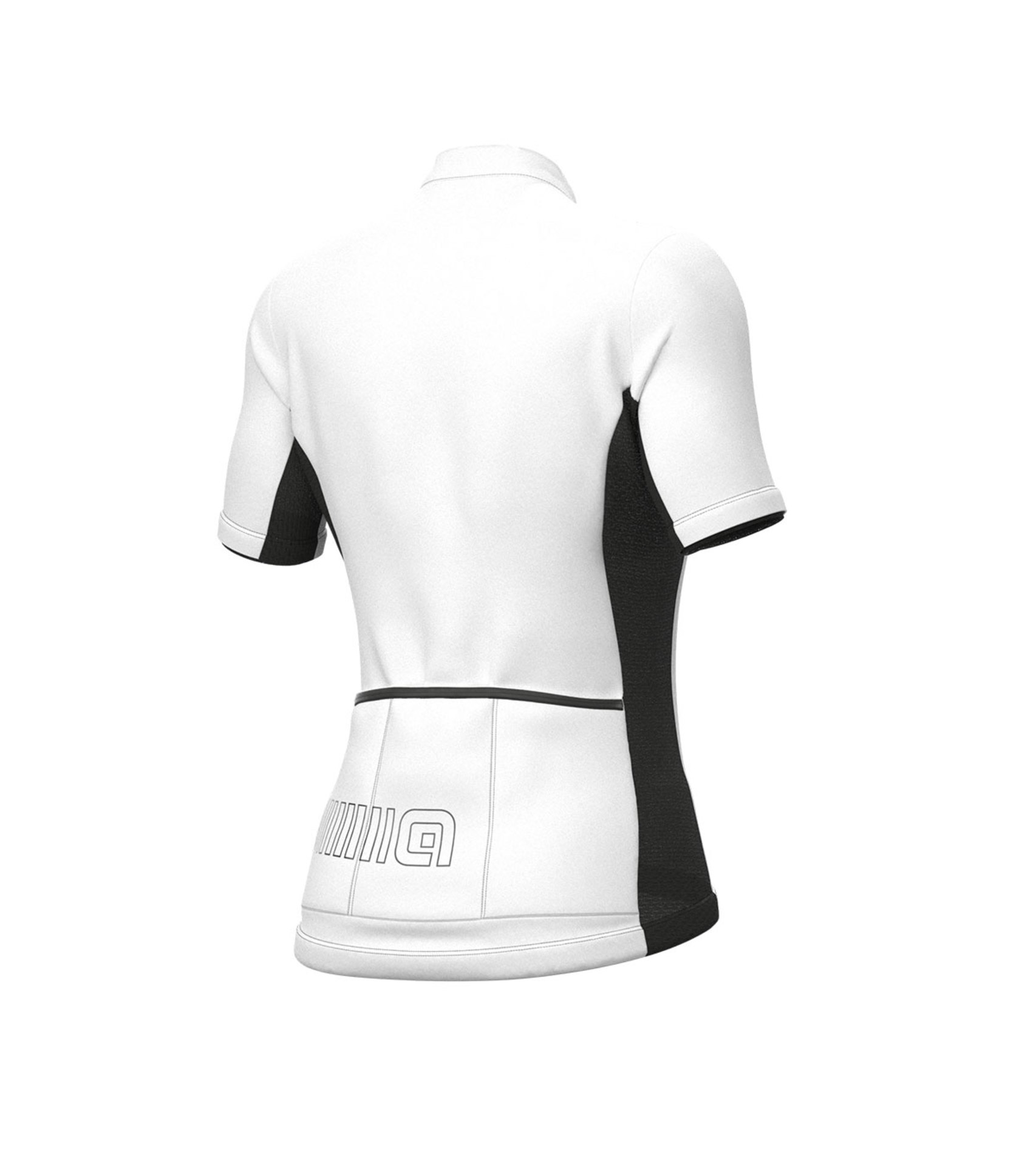 Ale Solid Color Block Fietsshirt Korte Mouwen Wit Dames