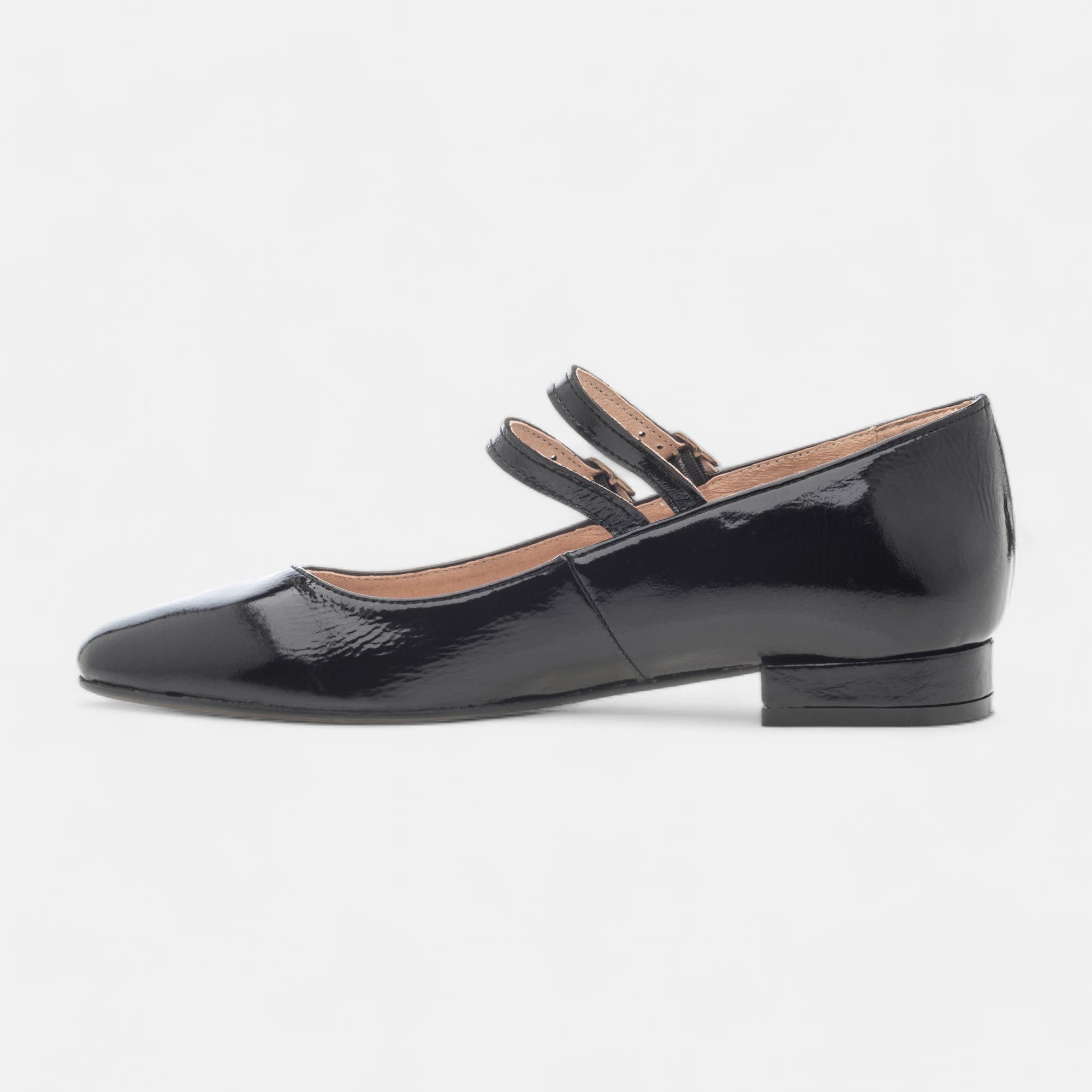 Babies Femme en cuir noir vernis