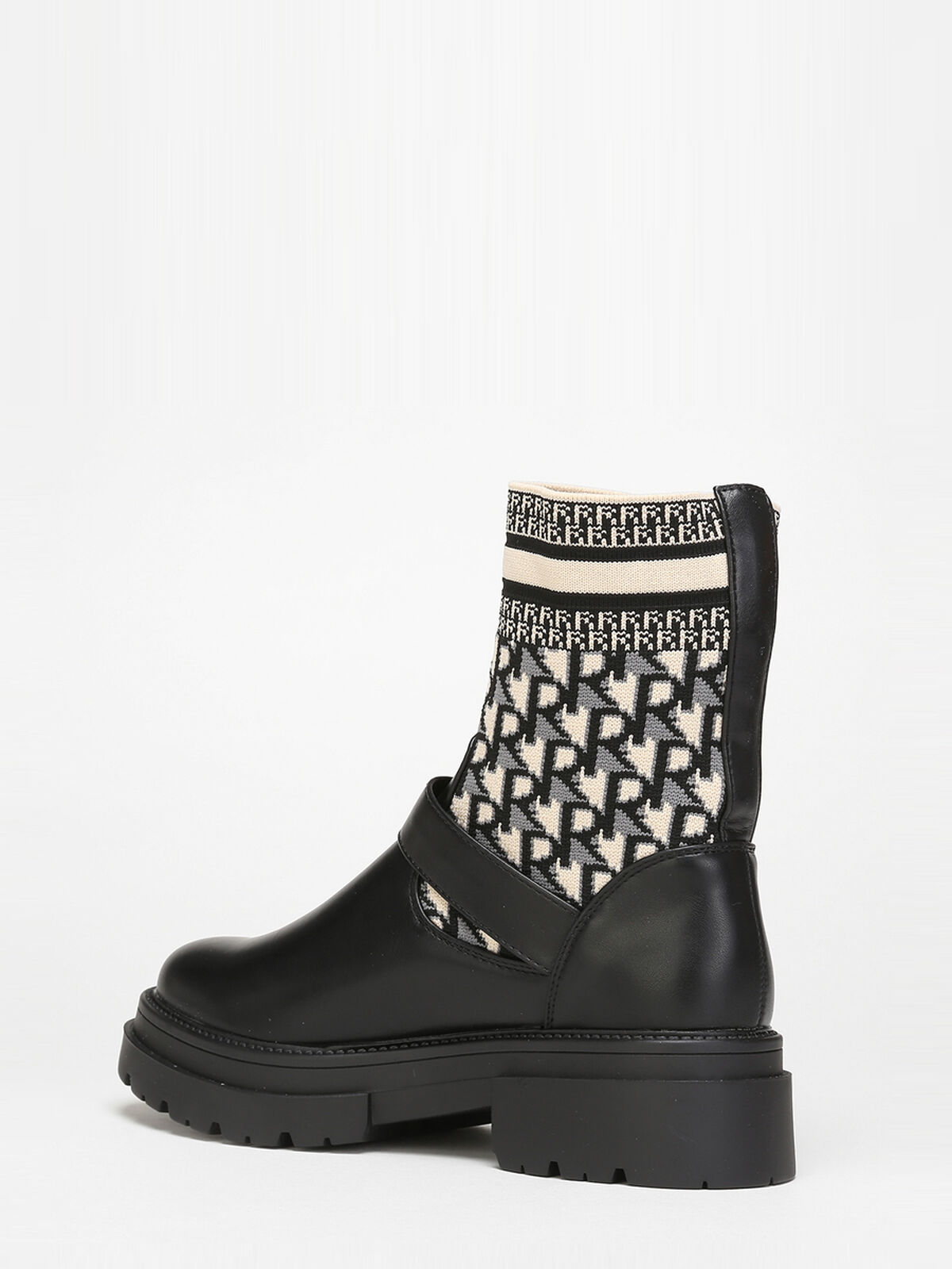 Bottines et bi-matières- Noir