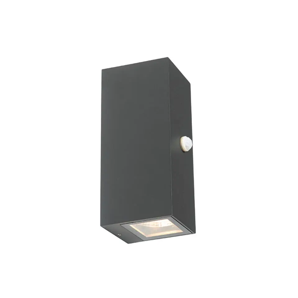 Qazqa buitenlampen met sensor baleno grijs gu10