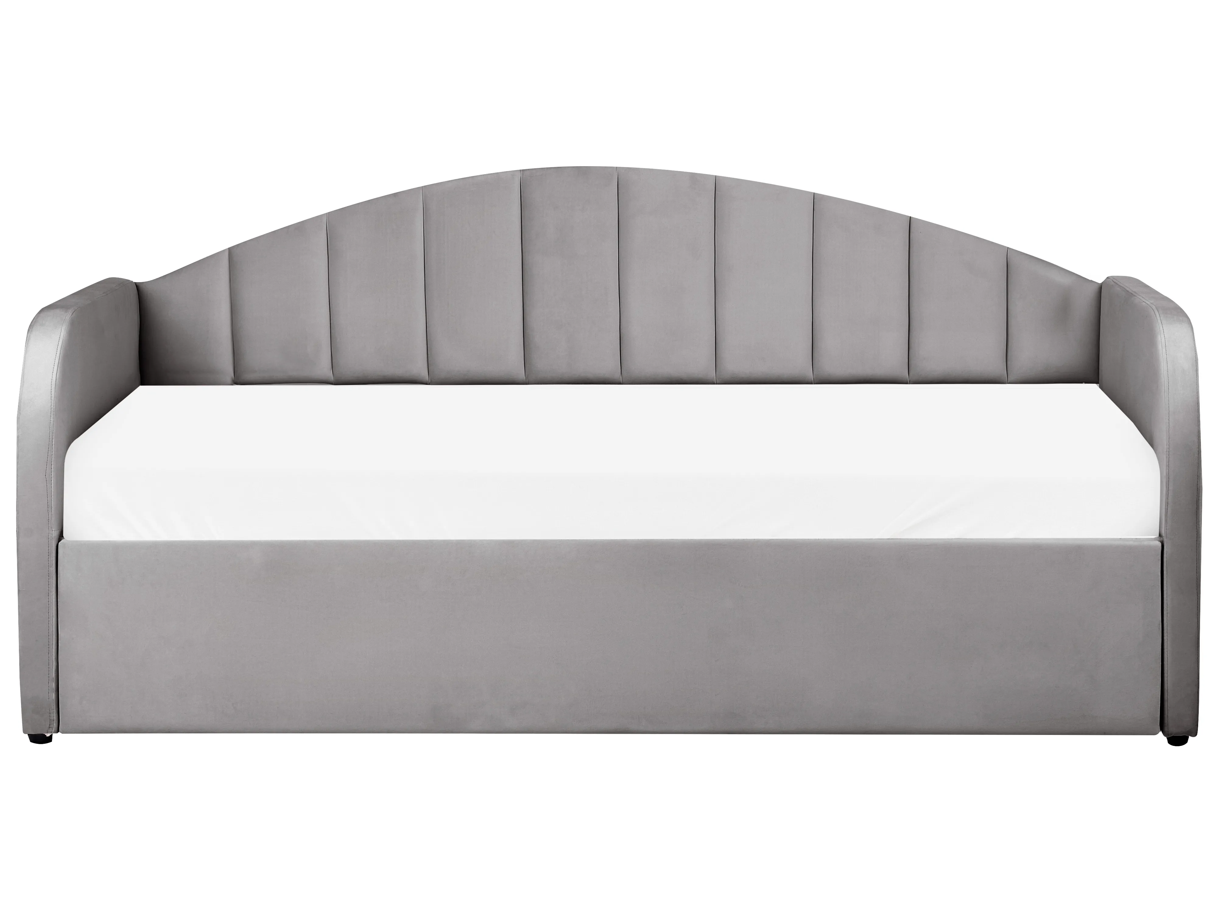 Onderschuifbed Fluweel EYBURIE 90 x 200 cm Grijs