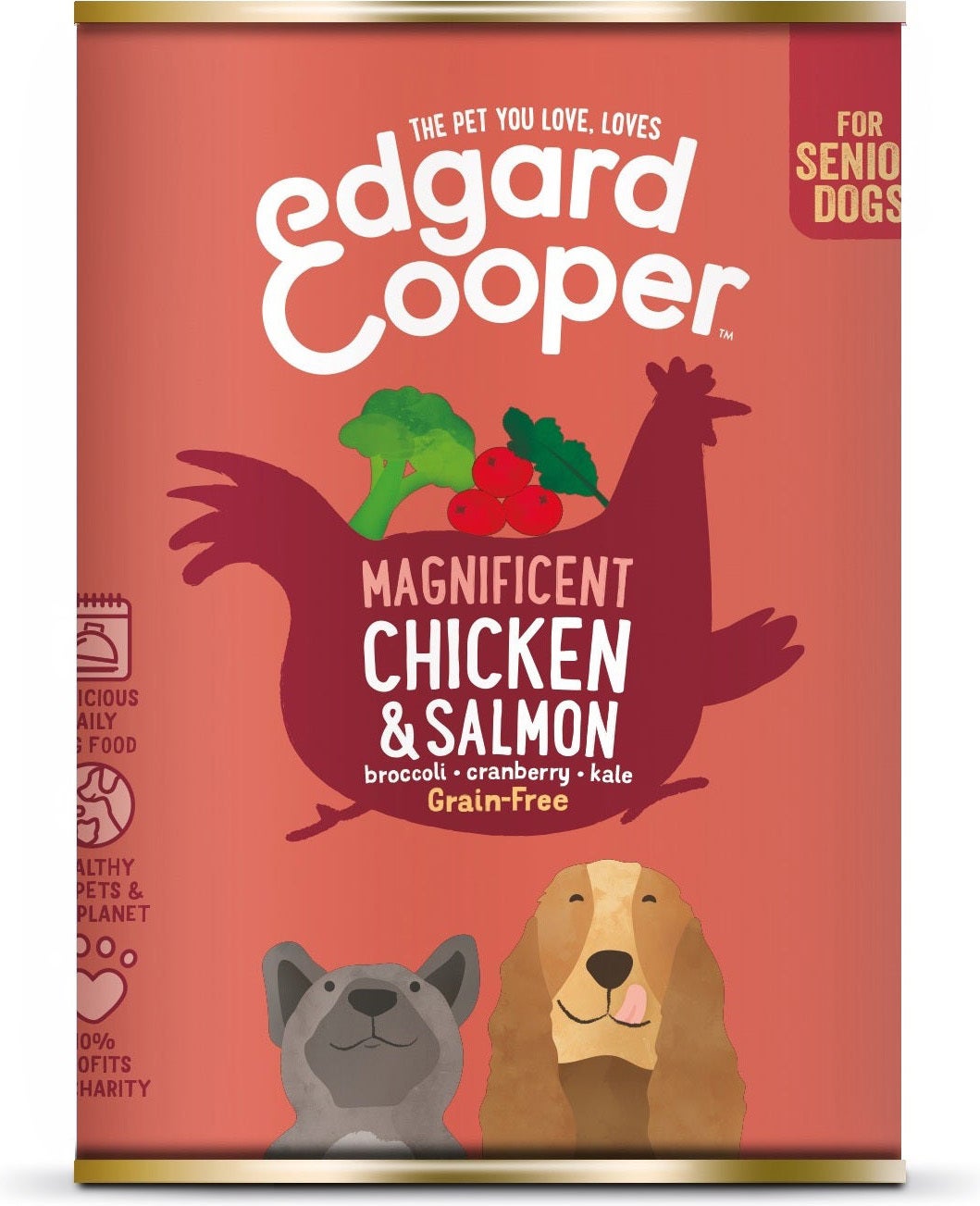 Edgard & Cooper hondenvoer kip en zalm senior 400 g