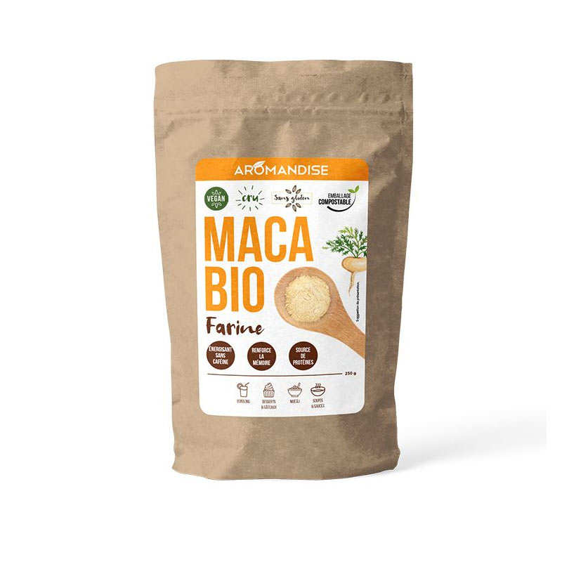 Racine de Maca bio en farine - vegan et cru
