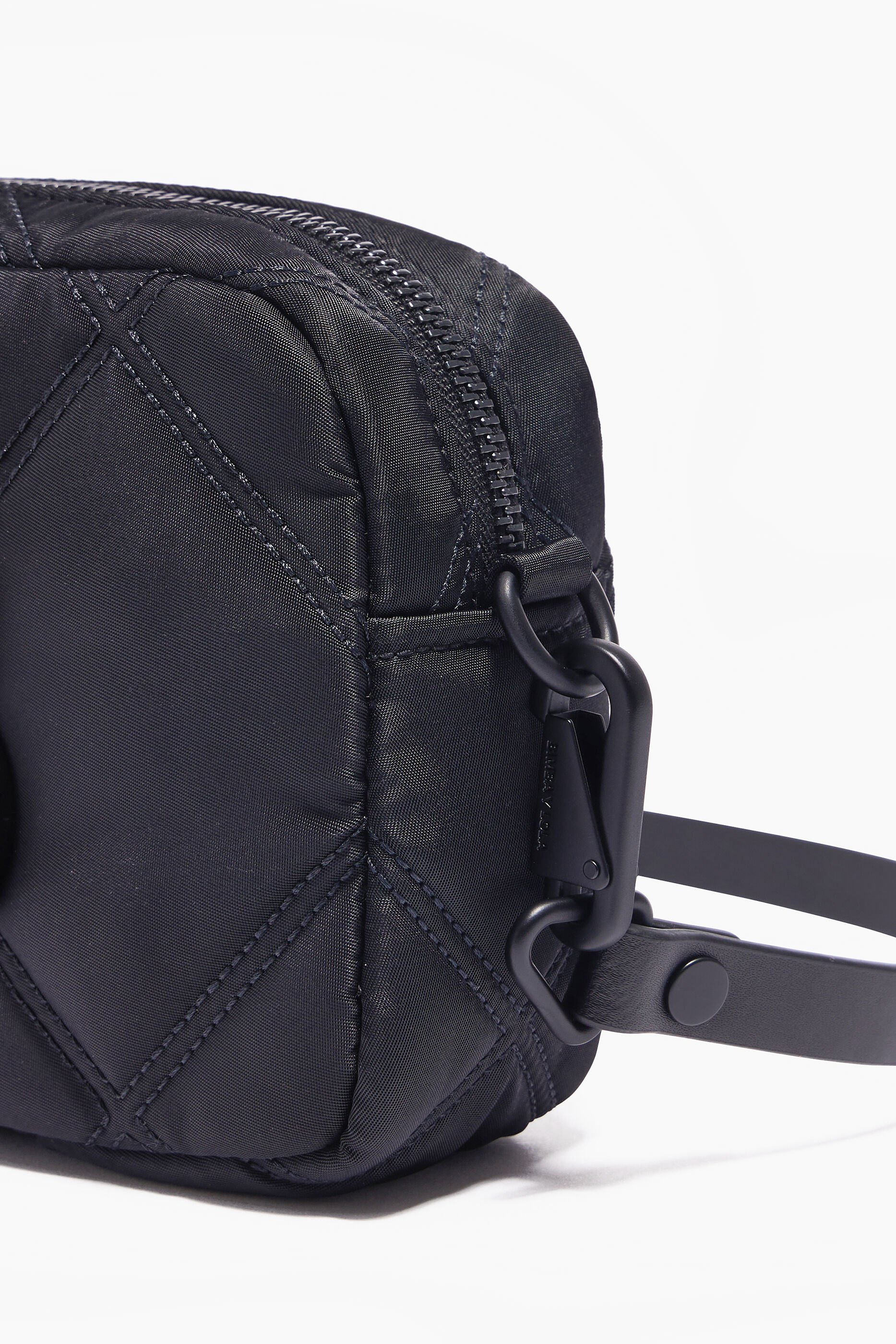 Bolsa de ombro acolchoada tamanho XS em nylon preto