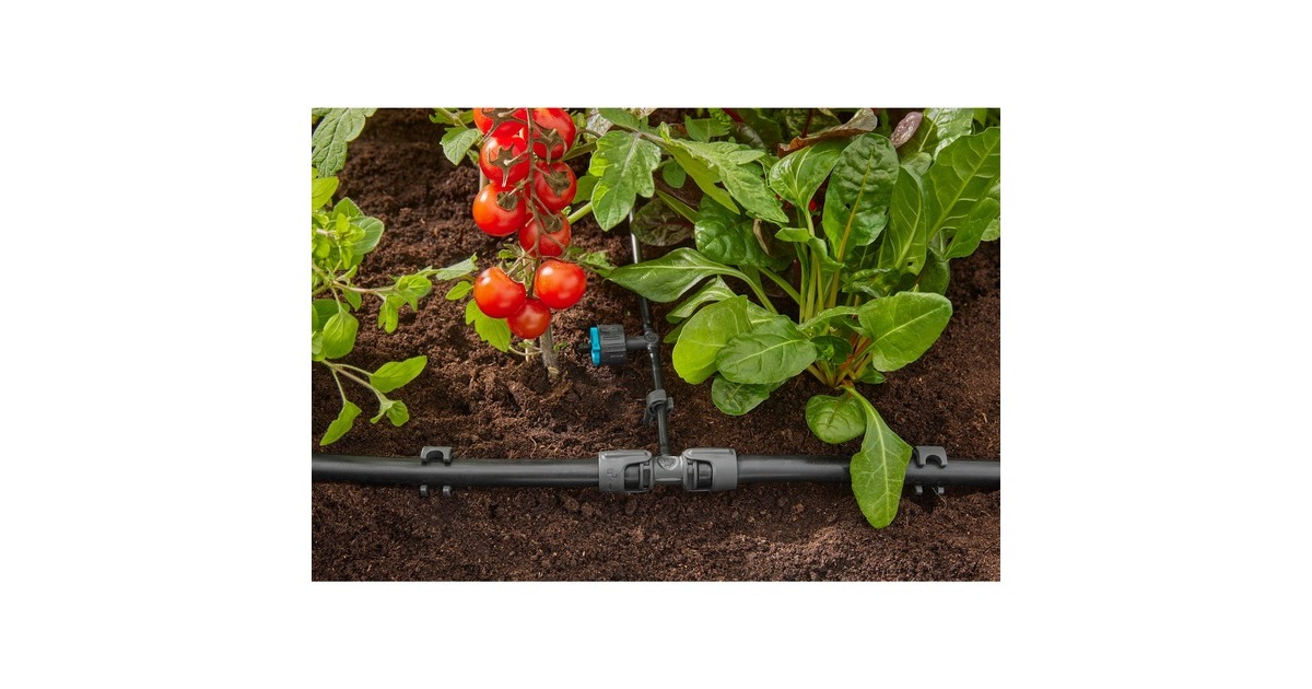 GARDENAVerstelbare Seriedruppelaar 1-8 l/u, drukcompenserend druppelaar  (Zwart/turquoise)