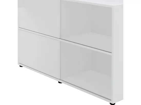 Bureau d'angle panneaux de fibres blanc ANGUS