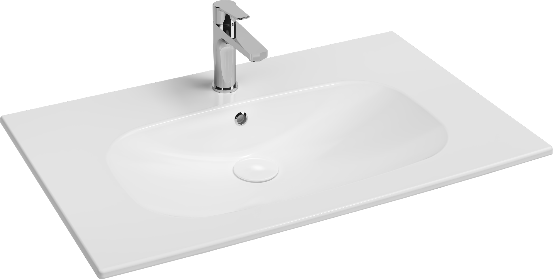 Isvea Infinity wastafel 80x50cm wit glans