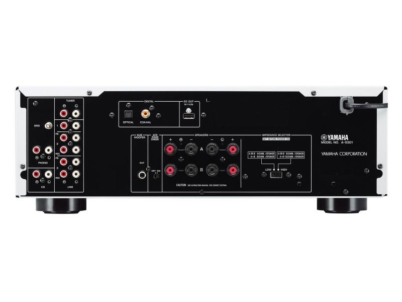 Yamaha Stereo-Verstärker A-S301 Schwarz Leistungsfähiger Vollverstärker mit Subwooferanschluss