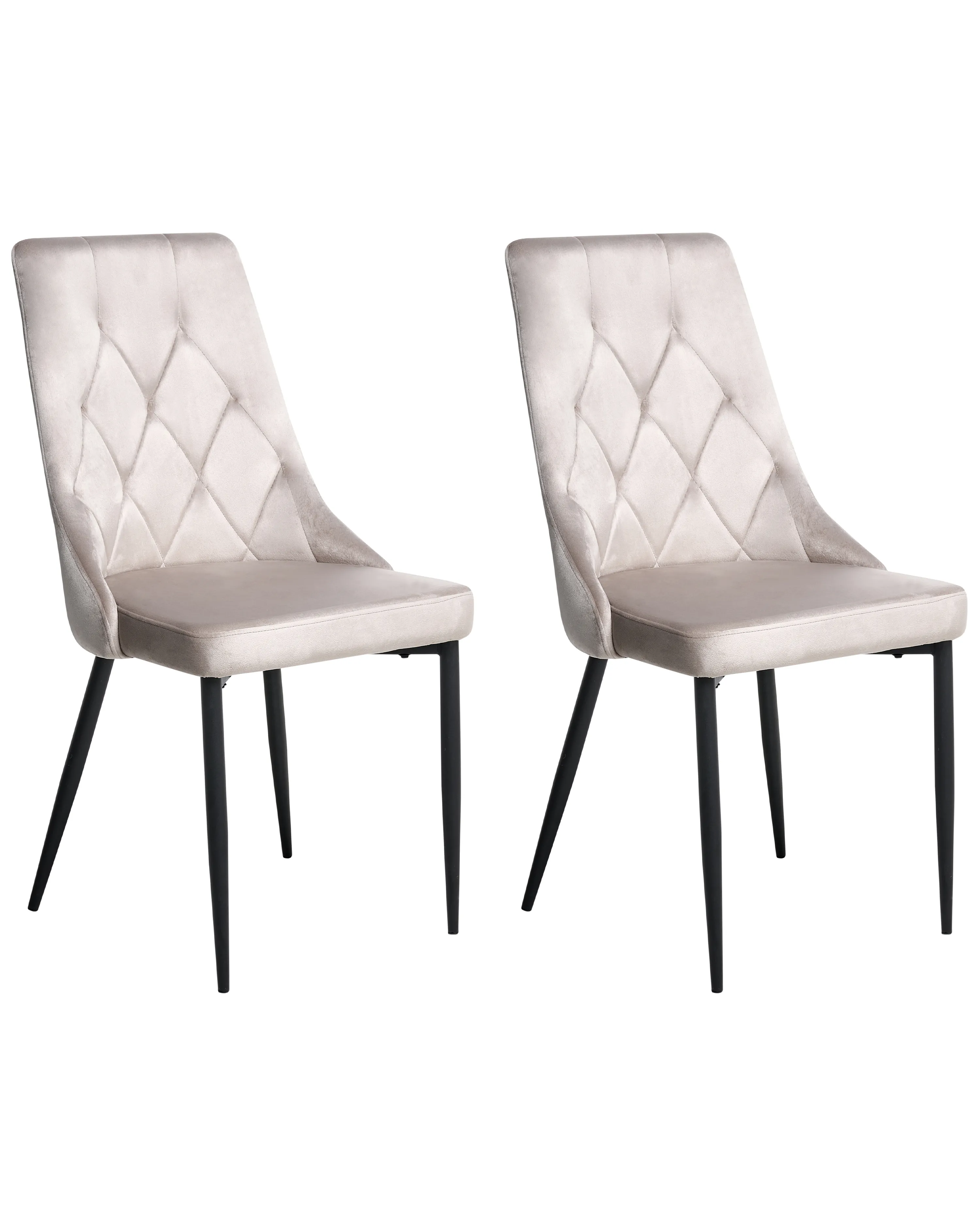 Set van 2 eetkamerstoelen AVENIR Fluweel Taupe