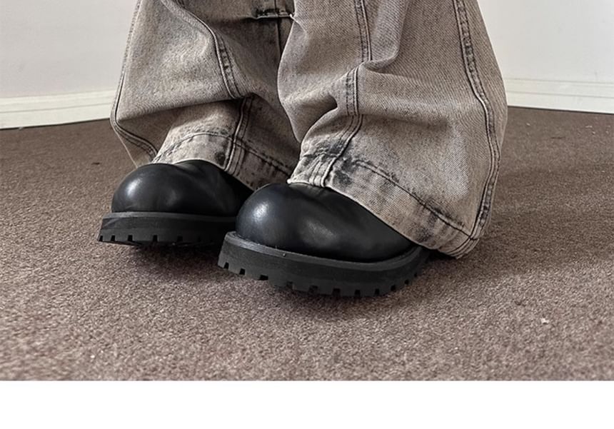 VEAZ - Mid Rise Gerimpelde Wassende Wijde Broek