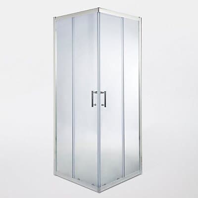 Portes de douche angle droit Cooke & Lewis Onega transparent 70 x 70 cm