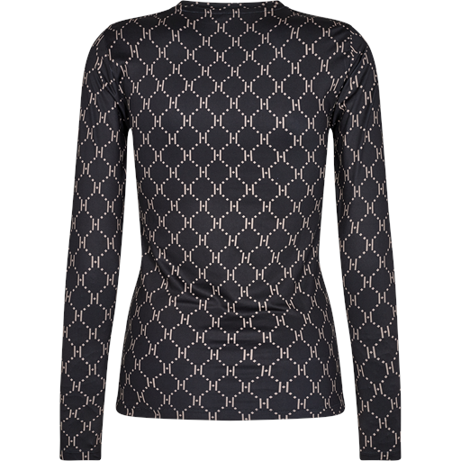 Hype The Detail Printed Bluse, Sort, 32