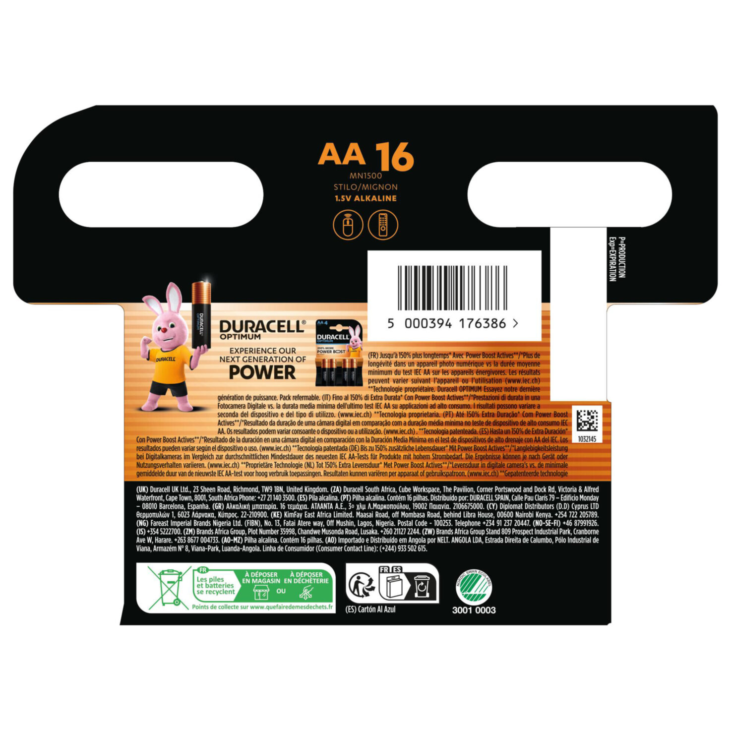 Duracell Batterien Plus AA/LR6 16 Stück