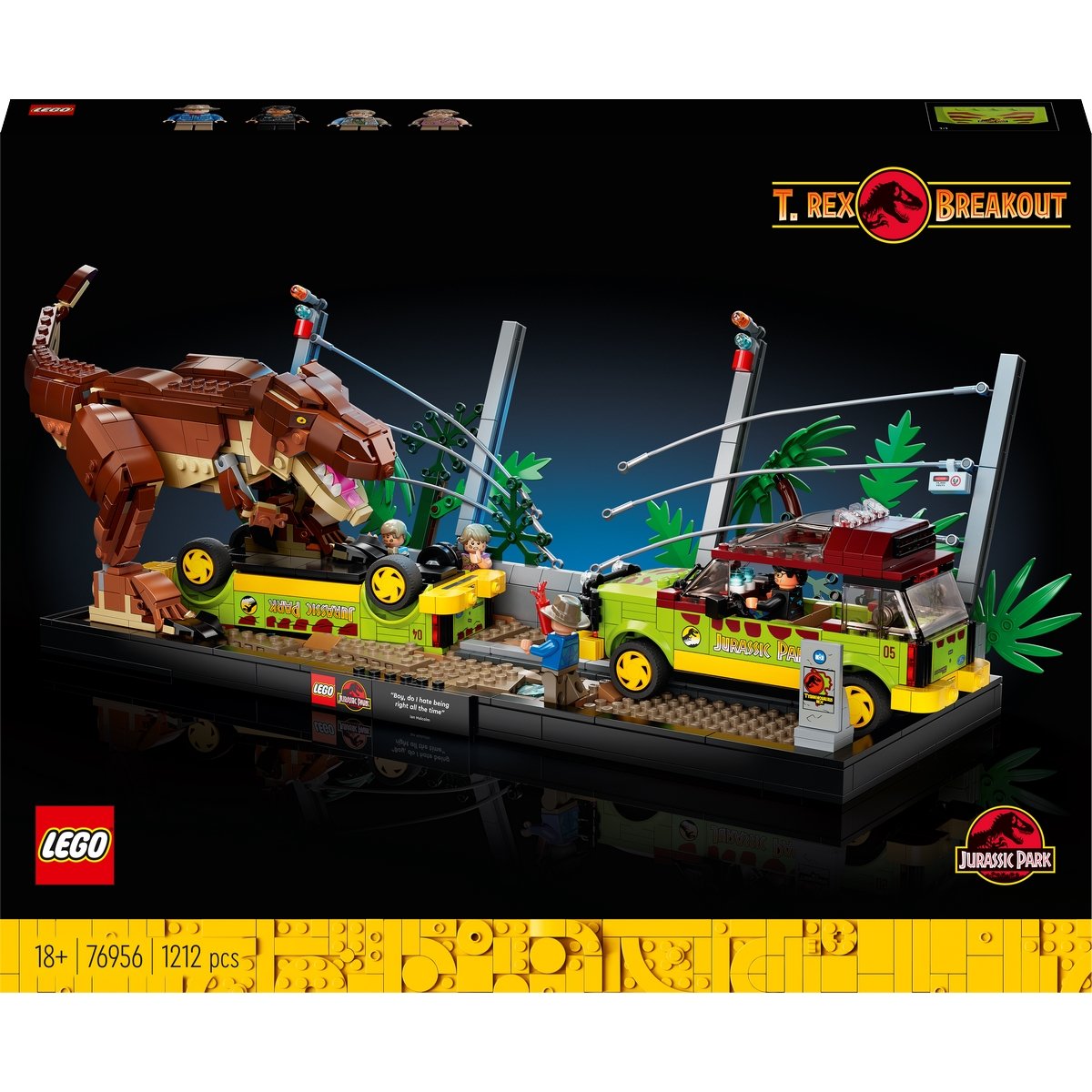 L’évasion du T. rex de Jurassic Park LEGO JURASSIC WORLD 76956