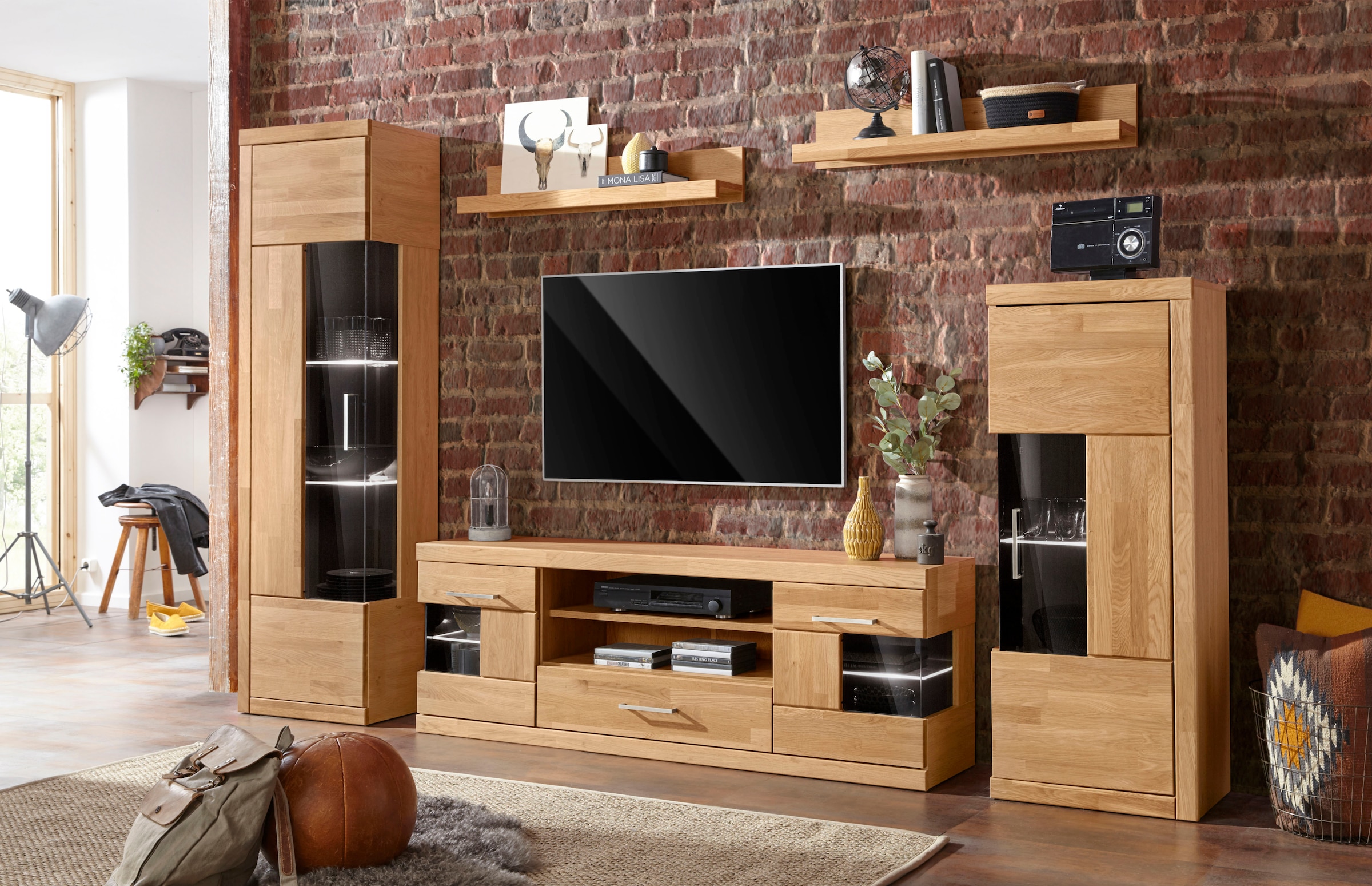 Home affaire Wohnwand »Ribe Wohnwand Set-5 St.« Set, 5 Stk. tlg.