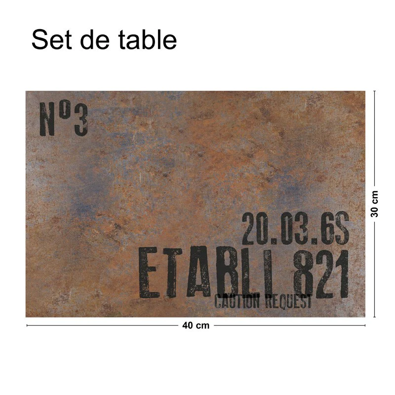 Lot de 4 sets de table L 40xl 30cm - FULL METAL 99deco