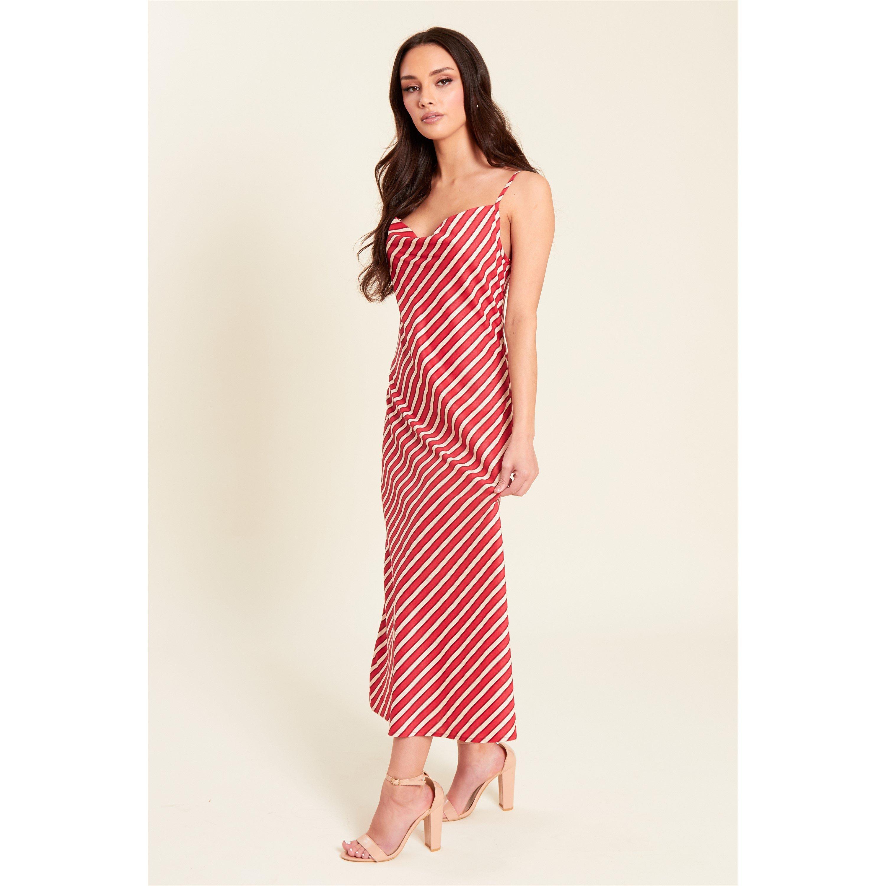 Be You BY Stripe Slip Midi Dress Womens
