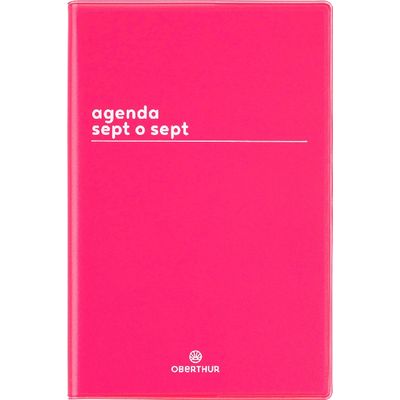 Agenda Boréal Sept O Sept - 1 semaine sur 2 pages - 10 x 15 cm - rouge - Oberthur