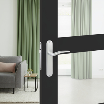 Gamma deurkruk set Palermo ovaal blind schild aluminium