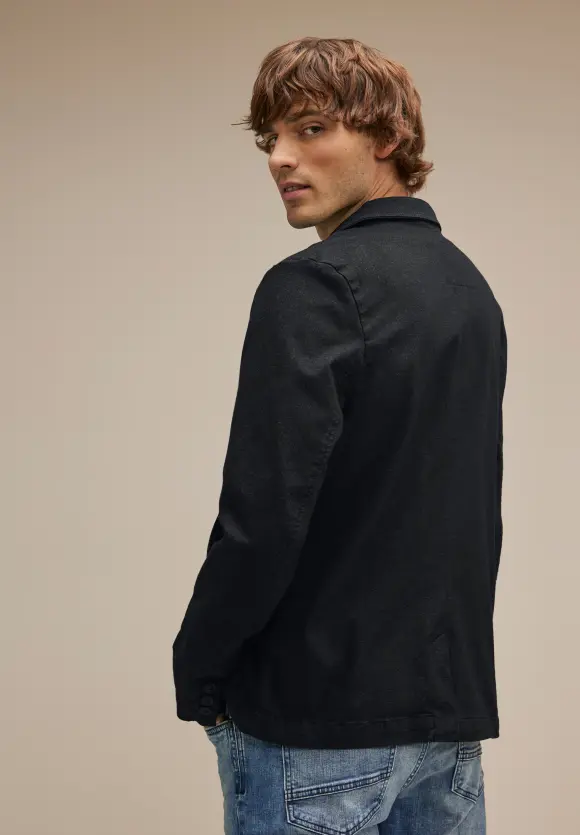 Garment dye Blazer - Black
