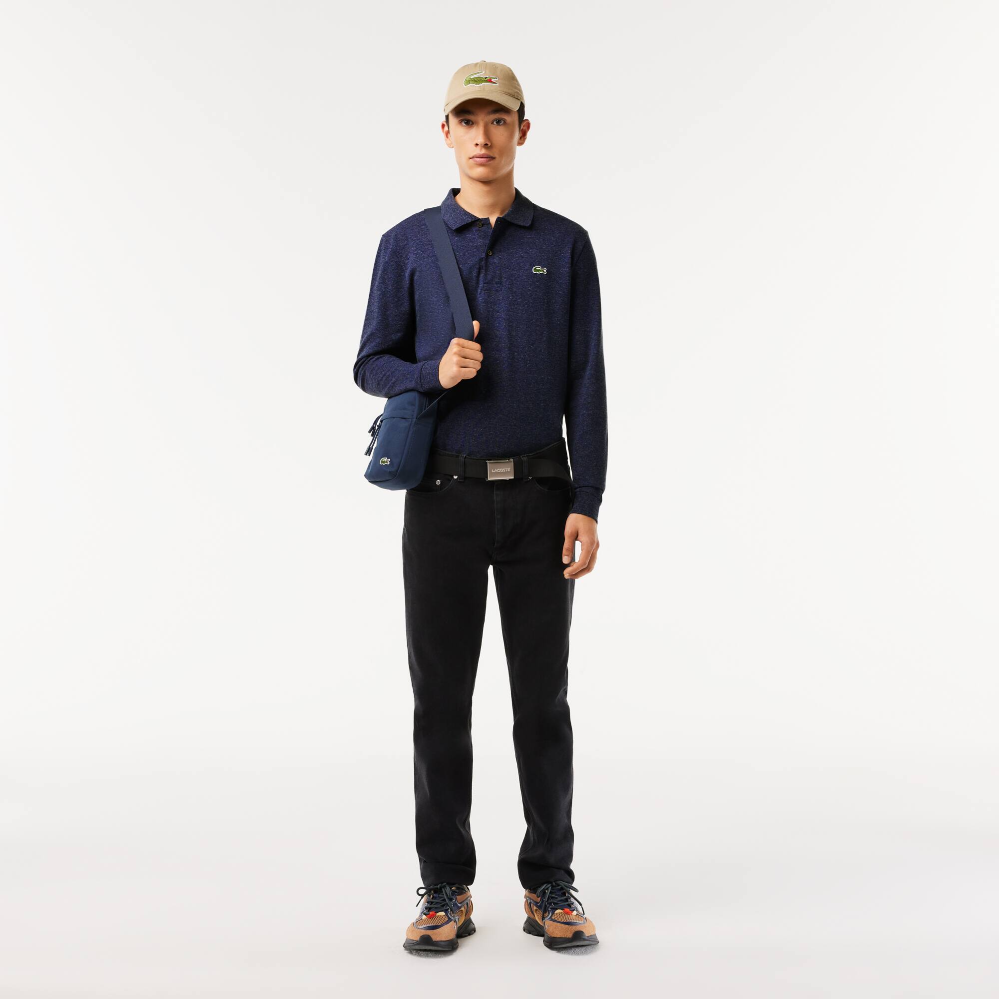 Original L.12.12 Heathered Langarm-Poloshirt Lange Ärmel - Blau - Lacoste - Herren