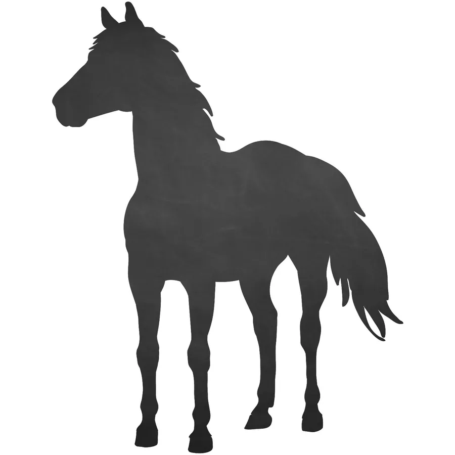 Nikima Wandtattoo 006 Pferd - selbstklebende Tafelfolie Kreidefolie inkl. 3 Stück Kreide schwarz
